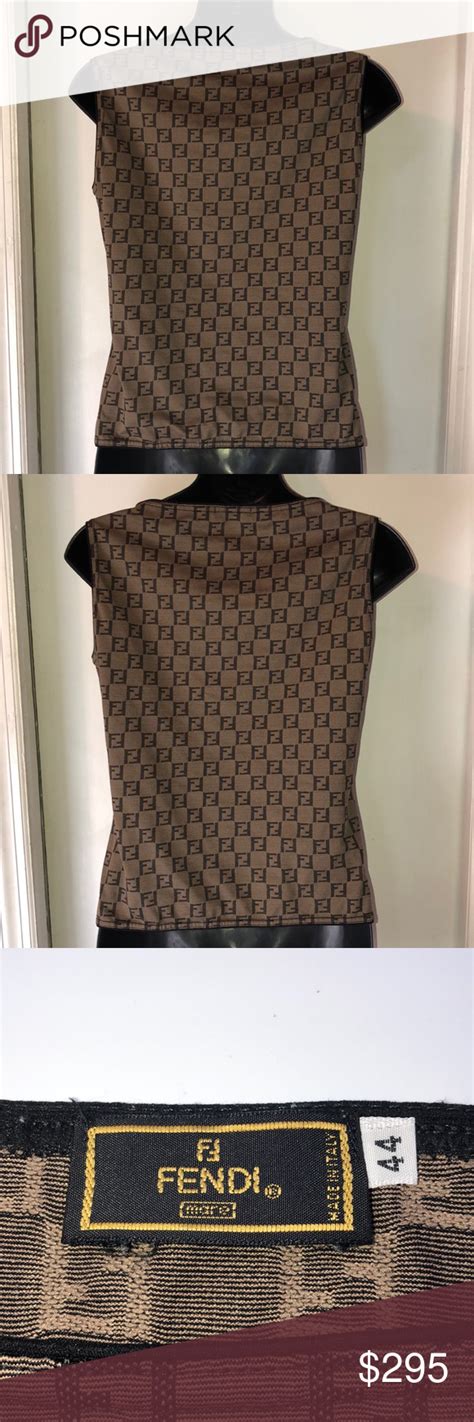 fendi logo tank top|genuine Fendi tops.